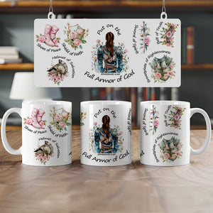 Kneeing Knight Mug Personalized Gifts for Faith Warriors 01HUDT090625 - Coffee Mug - GoDuckee