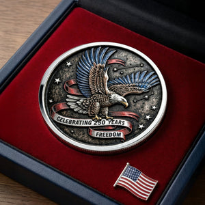 America 250th Anniversary Printed Metal Coin - Personalized Gifts For Patriots 04toqn260226 - Coin - GoDuckee