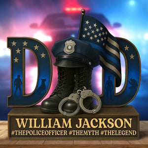 Hero Police Dad Acrylic Plaque - Personalized Gifts For Dad 04qhqn090525 - Shaped Plaques - GoDuckee