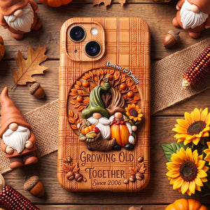 Fall With You Gnome Couple Phone Case - Personalized Gifts For Couple 04qhdh270826