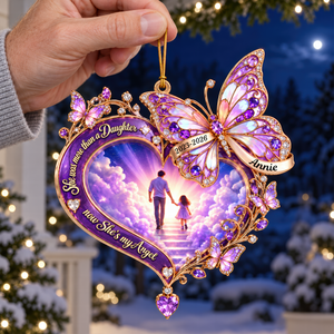 Walking Together In Heaven Acrylic Ornament - Personalized Memorial Gift 03QHQN101026 - Ornament - GoDuckee
