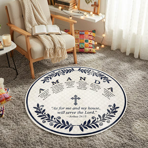 Personalized Chrismas Gifts For Christian Family Quilted Round Mat 01humg211025 - Doormat - GoDuckee