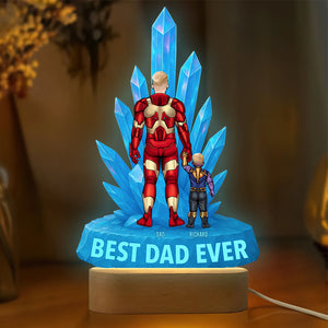 Super Dad LED Light Personalized Gifts For Dad 052OHDT190425PA - Led Night Light - GoDuckee