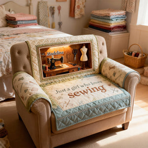 Sewing Room Quilted Sofa Cover, Personalized Gifts For Sewing Lovers 01KIMG260126 - Sofa Cover - GoDuckee