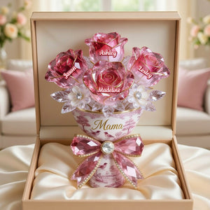 Toile de Jouy Flower Bouquet Mom Acrylic Plaque - Personalized Gifts For Mother's Day Plaque 03PGMG140326 - Shaped Plaques - GoDuckee
