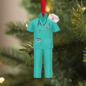 Nurse Uniform Ornament, Personalized Acrylic Ornament, Chirstmas Gift For Nurse - Ornament - GoDuckee