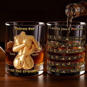 Sexy Hugging Couple Round Glass - Personalized Gifts For Couples 02NALU201125 - Glass - GoDuckee