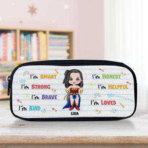 Personalized Gifts For Kid Pencil Case, Kid With Superhero Costume 01NAMH110724PA - Pencil Case - GoDuckee