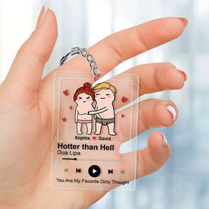 Funny Couple You Are My Favorite Dirty Thought Personalized Keychain - Keychains - GoDuckee