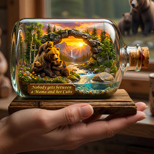 Mama Bear And Kids In Miniature Ecosystem Acrylic Plaque - Personalized Gifts For Mothers 01todt270426 - Shaped Plaques - GoDuckee