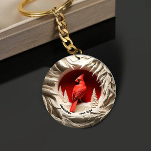 Personalized Gifts For Family Memorial Keychain 06kaqn191224 Cardinal Keychain - Keychains - GoDuckee