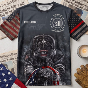 Honor Fallen Firefighter Heroes 3D Shirt - Personalized Memorial Keepsake For Fire Dept 04QHQN040826