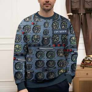 Pilot Control Panel Ugly Sweater - Personalized Christmas Gifts For Pilot 01HULU120925 - Ugly Christmas Sweater - GoDuckee