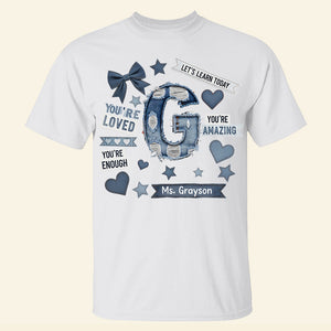 Alphabet Teacher Shirt – Personalized Gifts For Teacher 05tgqn300625 - Shirts - GoDuckee