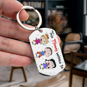 Personalized Gifts For Mom Stainless Steel Keychain This Mommy Belongs To PW-06kaqn150124 - Keychains - GoDuckee