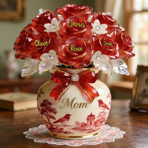 Toile De Jouy Mother Acrylic Plaque - Personalized Gifts For Mothers 02pgmg090326 - Shaped Plaques - GoDuckee