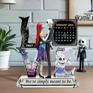 Romantic Skull Couple Acrylic Plaque Personalized Anniversary Gifts 06topu260625 - Shaped Plaques - GoDuckee