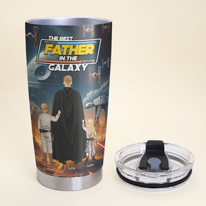 The Best Galaxy Dad Tumbler - Personalized Gifts For Dad 02XQQN250425HHHG - Tumbler Cup - GoDuckee
