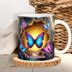 Butterfly Grandma Coffee Mug - Personalized Gift For Grandma 02OHLU280325 - Coffee Mug - GoDuckee