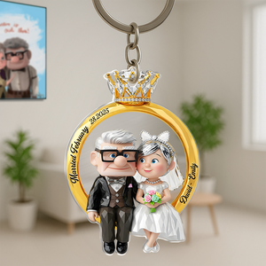 Couple Ring Shape Keychain Personalized Gifts For Couple 02ohpu280525 - Keychains - GoDuckee