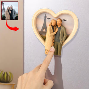 Couple Travel Fridge Magnet Custom Photo Gifts For Couple 09NAQN181125 - Fridge Magnet - GoDuckee