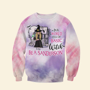 In A World Full Of Basic, Gift For Witch Lover, Personalized AOP Shirt, Witch Craft Shirt, Halloween Gift 03OHHN070923HH - AOP Products - GoDuckee