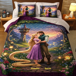 Romantic Couple Quilt Bed Set - Personalized Gifts For Couple 02tomg080725 - Blanket - GoDuckee