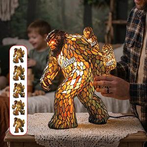 Papa Bigfoot Acrylic Light Box - Personalized Gifts For Dad 01NAMG270226 - Light Box - GoDuckee
