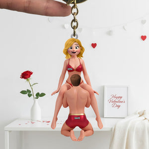 Playful Couple Acrylic Keychain - Personalized Gift For Couples 03OHTN200126 - Keychains - GoDuckee