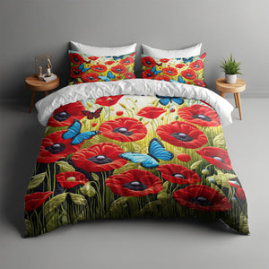 Gifts For Poppy Lover Quilt Bed Set Poppy Flowers 05HUMH200125 - Blanket - GoDuckee