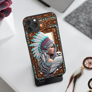 Owl Boho Spirit Girl Phone Case - Personalized Gifts For Her 04NALU200625 - Phone Case - GoDuckee