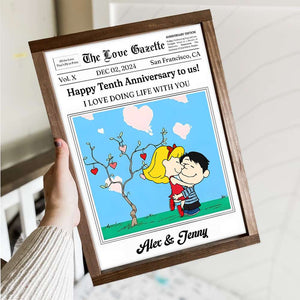 Personalized Gifts For Couples Canvas Happy Anniversary Newspaper 01TGMH191224HG - Poster & Canvas - GoDuckee