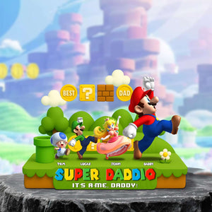 Super Daddio Acrylic Plaque Personalized Gifts For Dad 01OHTN030525 - Shaped Plaques - GoDuckee