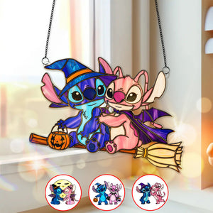 Halloween Couple Suncatcher - Personalized Gifts For Couple 01pgmg050825 - Ornament - GoDuckee