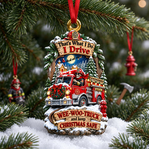 Skeleton Firefighter Ornament - Personalized Gifts For Firefighter Christmas Ornament 05PADH071026 - Ornament - GoDuckee