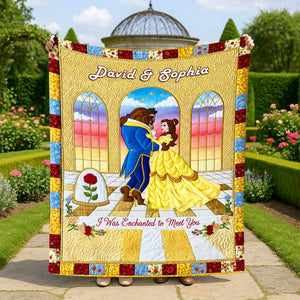 Enchanted Fairytale Couple Blanket - Personalized Gifts For Couples 04NALU160625 - Blanket - GoDuckee