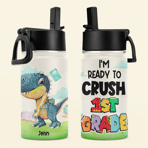 I'm Ready To Crush Grade 03HUHN200623 Personalized Dinosaur Kid Tumbler - Kid Tumbler - GoDuckee