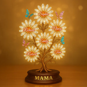 Flower Mama Acrylic Plaque Gifts For Mom 03TODT140425 - Shaped Plaques - GoDuckee