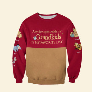 Personalized Gifts For Mother's Day 3D Shirt Any Day Spent With My Grandkids Is My Favorite Day 05HTHN060224 - 3D Shirts - GoDuckee