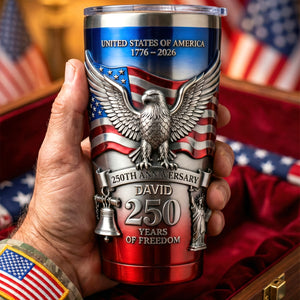 Proud Anniversary Tumbler - Personalized Gift For Patriot 02QHQN120226 - Tumbler Cup - GoDuckee