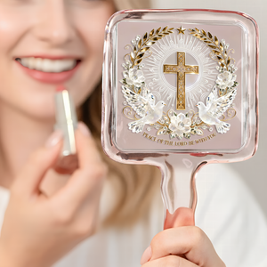 Peace With You Handle Mirror - Personalized Gifts For Christians 04palu241225 - Mirror - GoDuckee