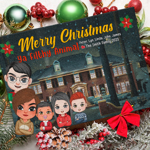 Merry Christmas Ya Filthy Animal, Personalized Family Door Mat GO1DOR-01HTPU051023HH, Gift For Christmas - Doormat - GoDuckee
