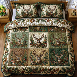 Deer Quilt Bedding Set Special Line 03tgdt011225 - Bedding Set - GoDuckee