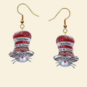 Teacher Of All Things Acrylic Earrings - Personalized Gifts For Teacher 02tgqn020725 - Earrings - GoDuckee