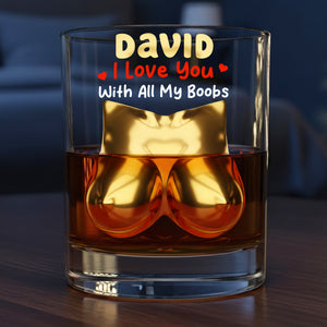 Naughty Couple Drinking Glass - Personalized Gifts For Couple 05naqn221025 - Whiskey Glass - GoDuckee