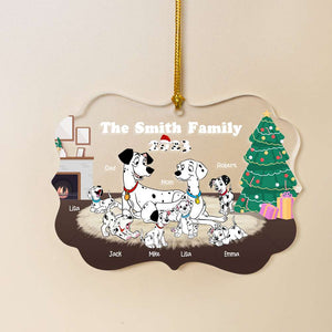 Gift For Family, Personalized Acrylic Ornament, Dog Family Ornament, Christmas Gift 01NAHN111023 - Ornament - GoDuckee