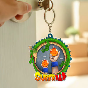 Personalized Gifts For Dad Keychain Dragon Dad 06QHPU050424 - Keychains - GoDuckee