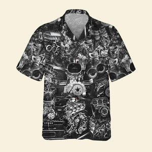 Racing Engine Hawaiian Shirt Gift For Hot Rod Lover, Muscle Car Lover- GZ-HW-01QHQN170623 - Hawaiian Shirts - GoDuckee