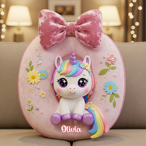 Unicorn Custom Shape Pillow Personalized Gifts For Kid 05PGDT171125 - Pillow - GoDuckee