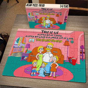 Funny Family Jigsaw Puzzle - Personalized Gifts For Family 02HULU150425PA - Jigsaw Puzzles - GoDuckee